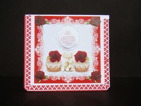 A Cupcake Recipe for Valentine's Day 8 x 8 Card Topper (3) by Beverly Carmichael