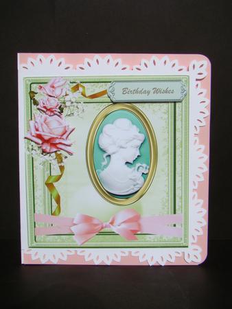 Beautiful Cameo Lady in Pink and Green . by Beverly Carmichael