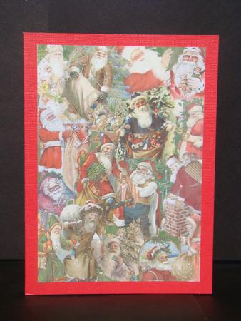 Vintage Santa Background by Beverly Carmichael