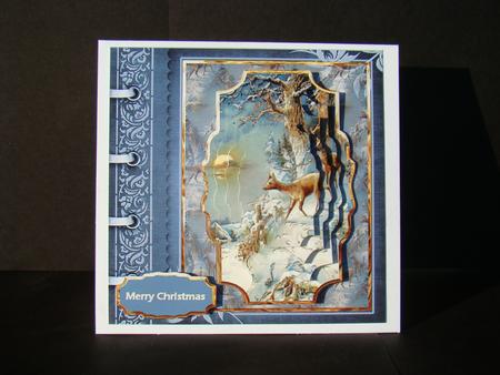 Deer Coming Down the Hill Card with Pyramid Layers by Beverly Carmichael