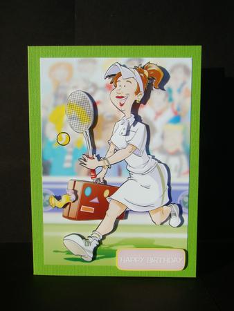 Tennis Suitcase Lady by Beverly Carmichael