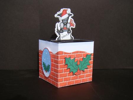 3D Xmas Scottie Dog's Letter Shaped Top Gift Box Mini Kit by Beverly Carmichael