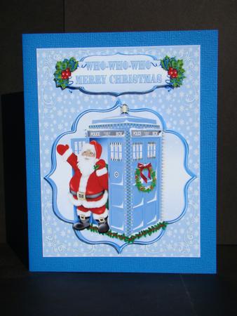Dr Who Christmas Quick Card by Beverly Carmichael