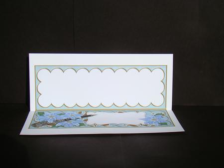 Teal Poinsettia Xlarge Dl Folded Card Insert by Beverly Carmichael