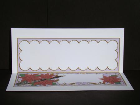 Red Lilac Poinsettia Xlarge Dl Folded Card Insert by Beverly Carmichael