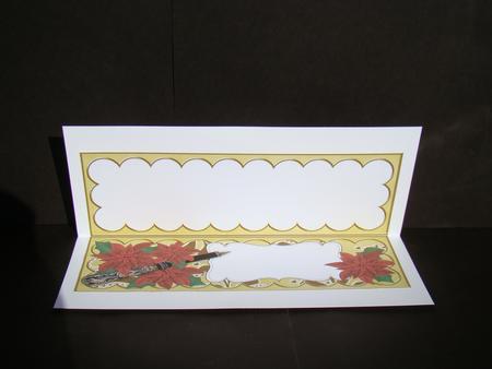 Red Lemon Poinsettia Xlarge Dl Folded Card Insert by Beverly Carmichael
