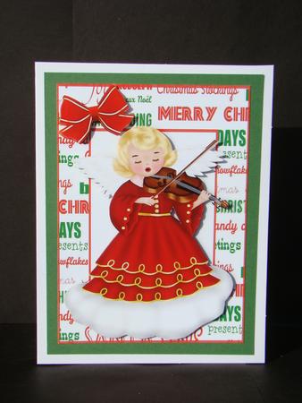 Angel Singing with Violin on a Cloud by Beverly Carmichael