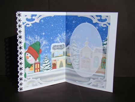 Peeping Snowman Insert by Beverly Carmichael