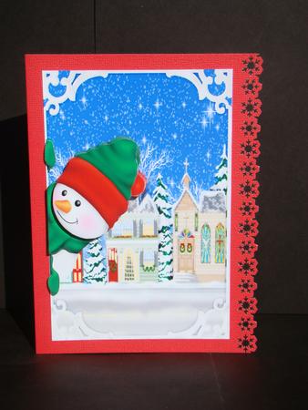 Peeping Snowman by Beverly Carmichael