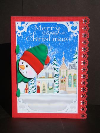 Peeping Snowman 2 by Beverly Carmichael