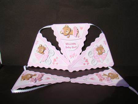 Banner Greetings Card Kit - New Baby Girl by Beverly Carmichael