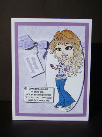 Teen Diva Birthdays Past and Present Quick Card by Beverly Carmichael