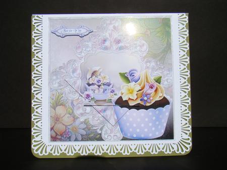 Cupcakes Flourish Frame 2-twist Pyramid by Beverly Carmichael