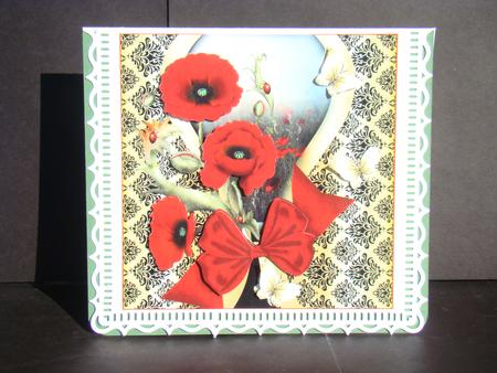 The Red Bow Poppies Topper by Beverly Carmichael