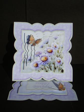 Daisies & Butterfly Easel Card Kit & Decoupage by Beverly Carmichael