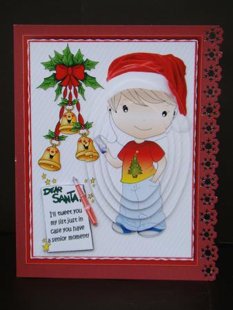 Young Mike Tweets Santa Pyramid by Beverly Carmichael