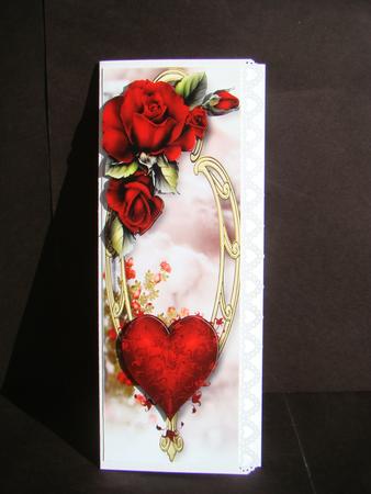 Large Dl Hearts & Flowers - Red Roses by Beverly Carmichael