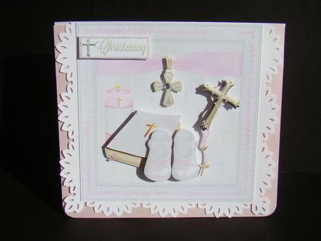 8x8 Christening Girl Mini Kit by Beverly Carmichael