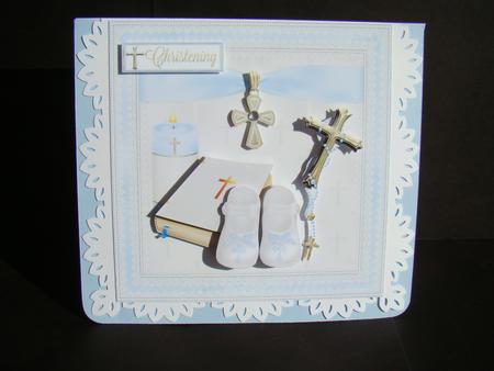 8x8 Christening Boy Mini Kit by Beverly Carmichael