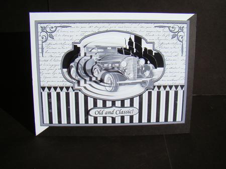 Classic Black Car Card Topper & Pyramage by Beverly Carmichael