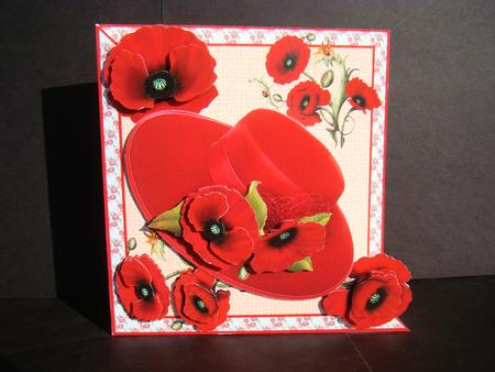 Diagonal Fold - Poppy Hat by Beverly Carmichael