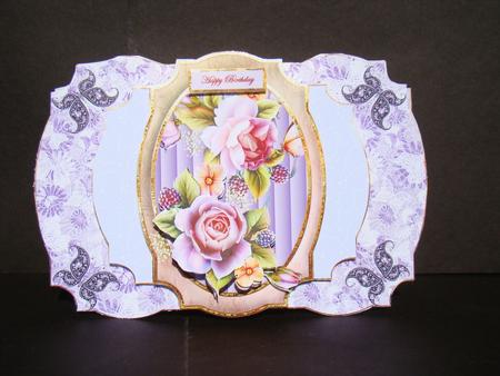 English Rose Bracket Card Mini Kit and Decoupage by Beverly Carmichael