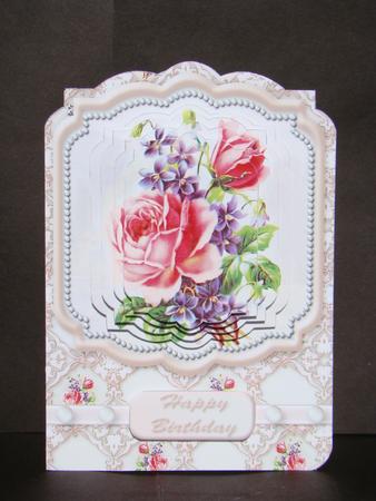 Roses and Violets Fancy Frame Mini Kit by Beverly Carmichael