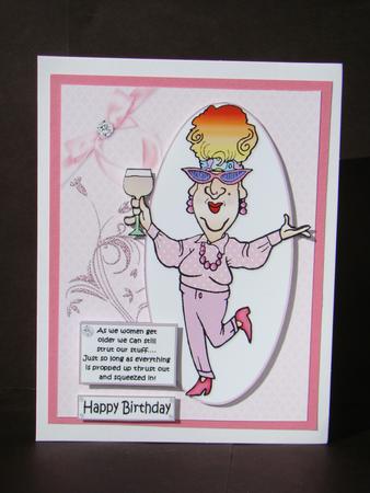 Edna Struts Her Stuff Quick Card by Beverly Carmichael