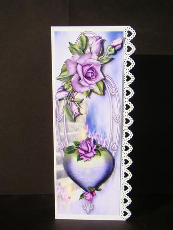 Large Dl Hearts & Flowers - Heritage Roses by Beverly Carmichael