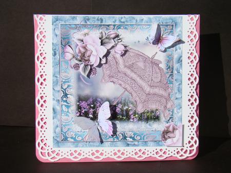 Pink Parasol Topper by Beverly Carmichael