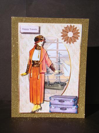 Start of a Journey Card Front with Decoupage by Beverly Carmichael