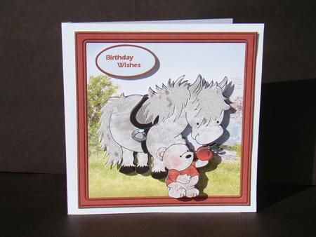 An Apple a Day Card with Large Decoupage by Beverly Carmichael