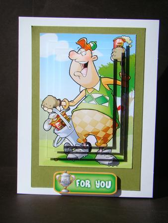 Golf and Beer Dude Pyramid by Beverly Carmichael