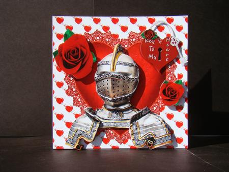 My Knight in Shining Armour on a Heart 8x8 Mini Kit by Beverly Carmichael