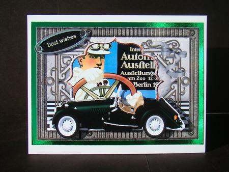 Male Card Vintage Car by Beverly Carmichael