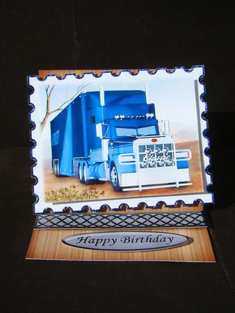 Blue Big Rig Truck Stamp Easel Kit by Beverly Carmichael