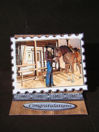 Cowboy and Horse Stamp Easel Kit by Beverly Carmichael