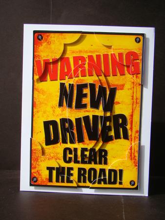 A5 Fun Novelty New Driver Scallop Corners N Pyramage by Beverly Carmichael