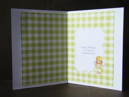 Granddaughter Birthday Insert - Cute Fairy Girl by Beverly Carmichael