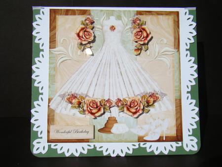 Beautiful Ball Gown & Golden Roses by Beverly Carmichael