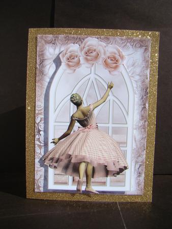 Pink Ballet Window Topper by Beverly Carmichael