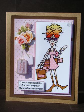 Rita is a Fan of Shopping Quick Card by Beverly Carmichael