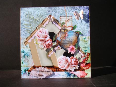 New Home Birds and Birdhouse by Beverly Carmichael