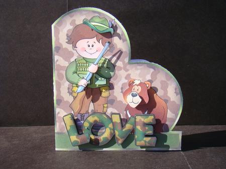 Hunter Heart Shaped Card by Beverly Carmichael