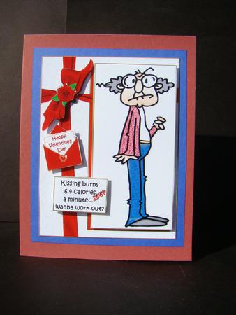 Gus Sends His Valentine Kisses Quick Card by Beverly Carmichael