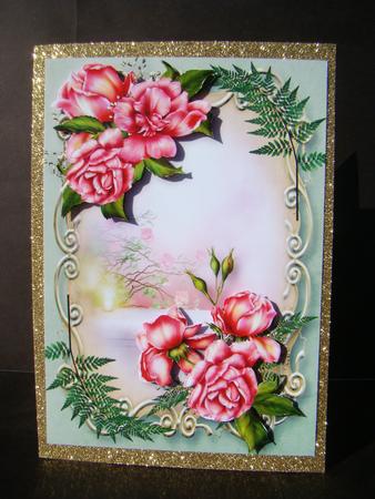 Gorgeous Glory Roses Golden Scene by Beverly Carmichael