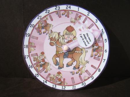Countdown Clock Birthday Pony Girl by Beverly Carmichael