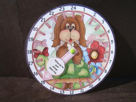Countdown Clock Birthday Puppy by Beverly Carmichael