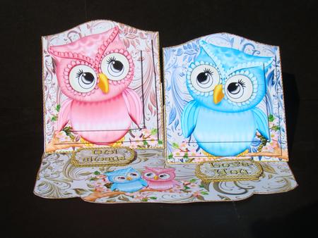 Owl Love Pyramid Panel Staggered Easel Mini Kit by Beverly Carmichael