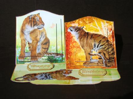 Tigers Pyramid Panel Staggered Easel Mini Kit by Beverly Carmichael